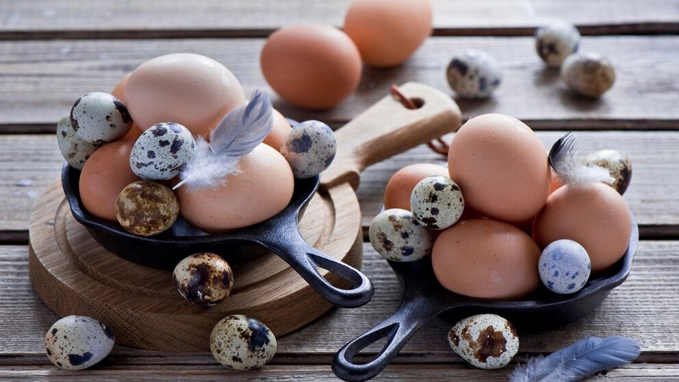 Chicken and quail eggs have positive effects on male hormones