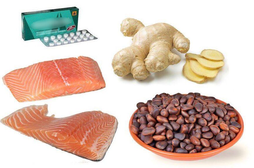 Various methods of enhancing potency - drugs, sea fish, pine nuts, ginger