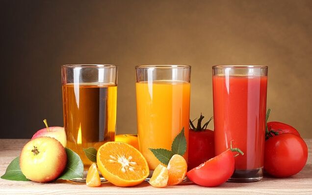 The effectiveness of fruit and vegetable juices